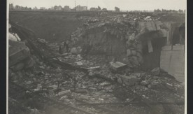 Zniszczony wiadukt na linii radomskiej (Pruszkowski Główny). 4 sierpnia 1945 r.